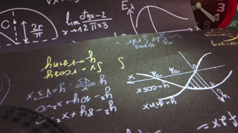 Science Calculation Physics Math and Chemisrty Formulas Background Stock Footage 242744702