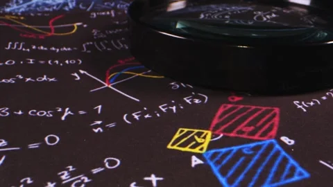 Science Calculation Physics Math and Chemisrty Formulas Background Stock Footage 242745478