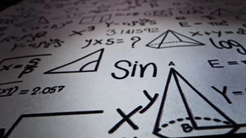 Science Calculation Physics Math and Chemisrty Formulas Background Stock Footage 242754709