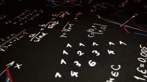 Science Calculation Physics Math and Chemisrty Formulas Background Stock Footage 242755937