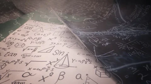 Science Calculation Physics Math and Chemisrty Formulas Background Stock Footage 242757563