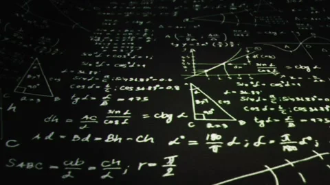Science Calculation Physics Math and Chemisrty Formulas Background Stock Footage 242757971