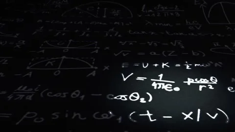 Science Calculation Physics Math and Chemisrty Formulas Background Stock Footage 242759588