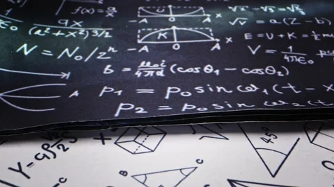 Science Calculation Physics Math and Chemisrty Formulas Background Stock Footage 242761189