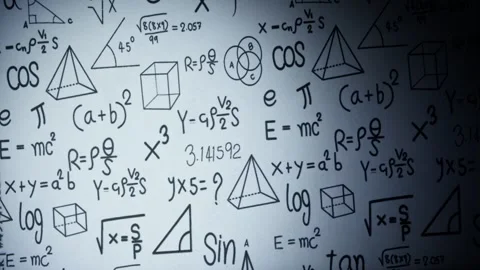 Science Calculation Physics Math and Chemisrty Formulas Background Stock Footage 242763627