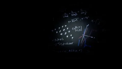 Science Calculation Physics Math and Chemisrty Formulas Background Stock Footage 242764191