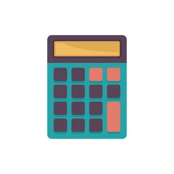 Science calculator icon flat isolated vector Illustrazione stock