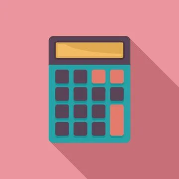 Science calculator icon, flat style Illustrazione stock