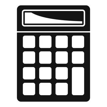 Science calculator icon, simple style Illustrazione stock