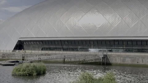 Science Centre at Pacific Quay in Glasgow. Stock Footage 336871330