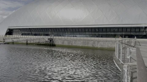 Science Centre at Pacific Quay in Glasgow. Stock Footage 336871364