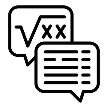 Science chat icon outline vector. Homework child Stockillustratie