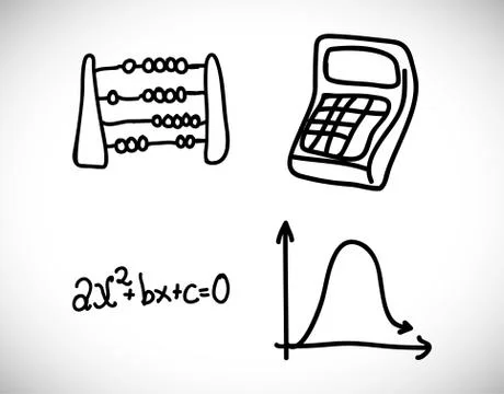 Science class and school scribbles Stock Illustration