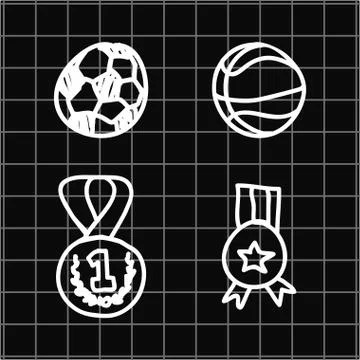 Science class and school scribbles Illustrazione stock