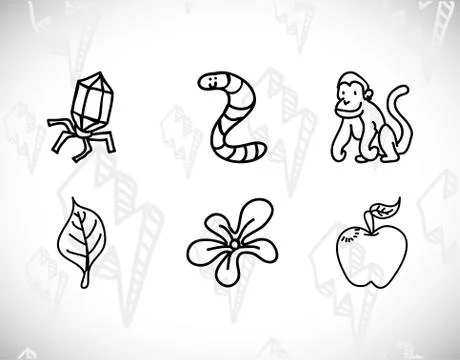 Science class and school scribbles Illustrazione stock