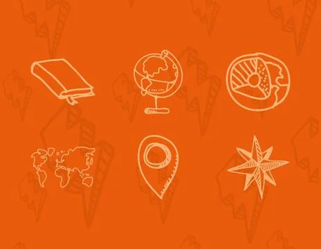 Science class and school scribbles Stock Illustration
