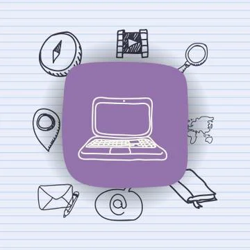 Science class and school scribbles Illustrazione stock