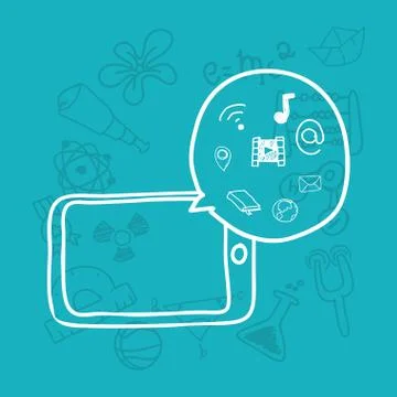 Science class and school scribbles Illustrazione stock