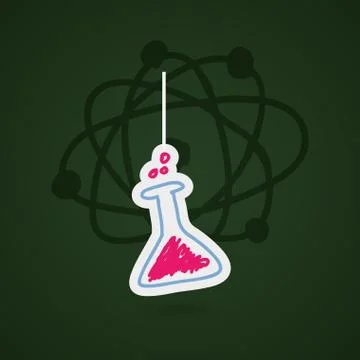 Science class and school scribbles Stock Illustration