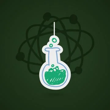 Science class and school scribbles Stock Illustration