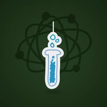 Science class and school scribbles Illustrazione stock