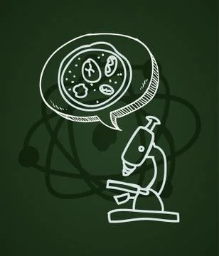 Science class and school scribbles Stock Illustration