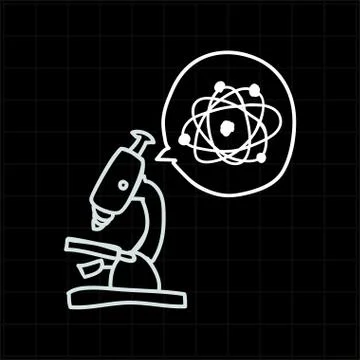 Science class and school scribbles Illustrazione stock