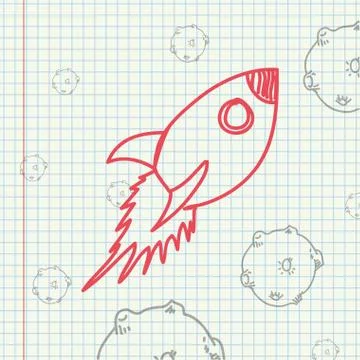 Science class and school scribbles Stock Illustration
