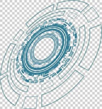 Science clip art. Digital circle. Modern technologies. Futuristic scientifi.. Stock Illustration