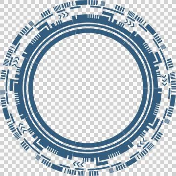 Science clip art. Digital circle. Modern technologies. Futuristic scientifi.. Ilustração Stock