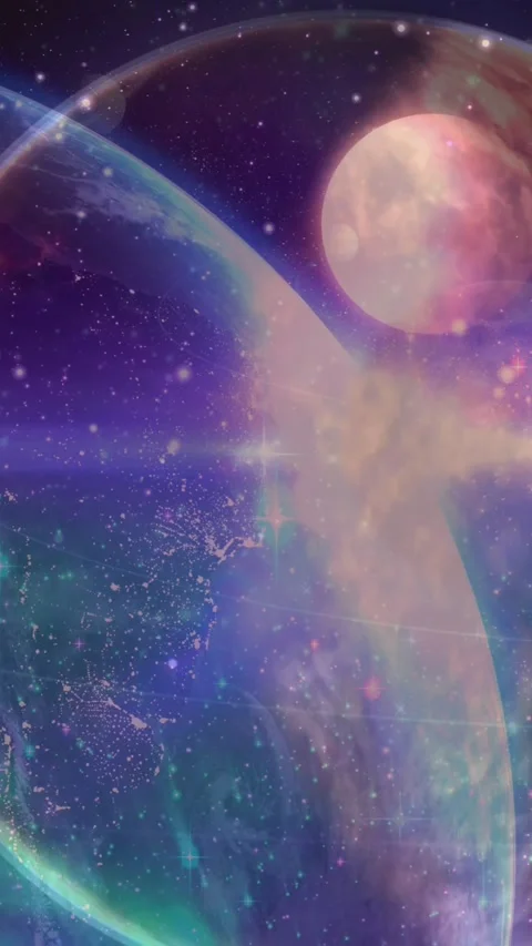 Science Composition Universe combined with animated planet Stock Footage 331717794