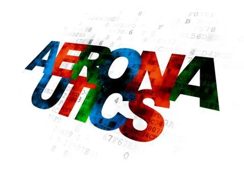 Science concept: Aeronautics on Digital background Stock-Illustration
