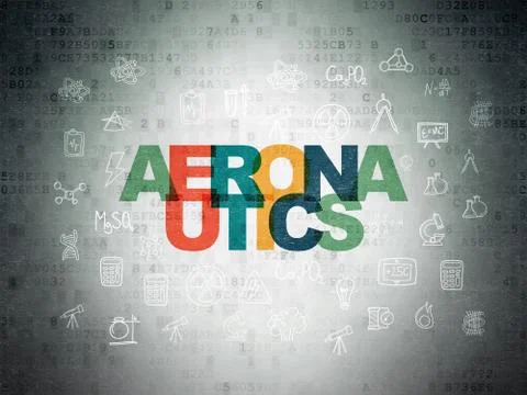 Science concept: Aeronautics on Digital Data Paper background Stockillustratie