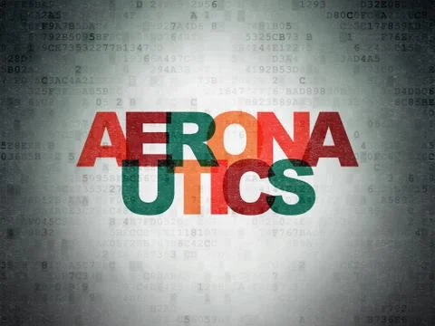 Science concept: Aeronautics on Digital Data Paper background 스톡 일러스트