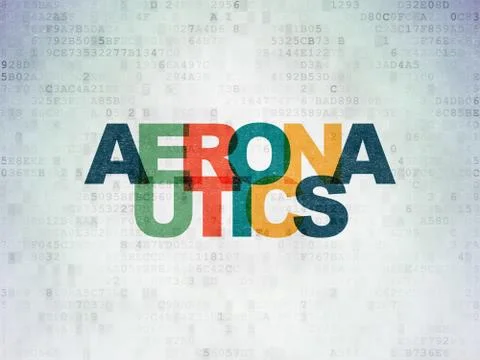 Science concept: Aeronautics on Digital Data Paper background 스톡 일러스트