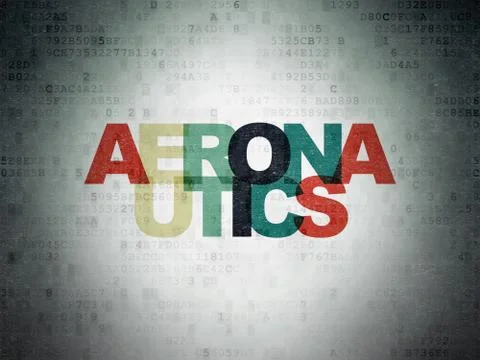 Science concept: Aeronautics on Digital Data Paper background 스톡 일러스트