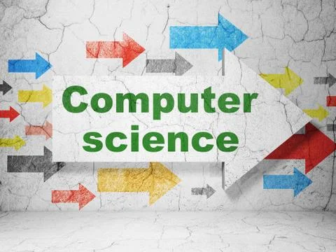 Science concept: arrow with Computer Science on grunge wall background Stock Illustration