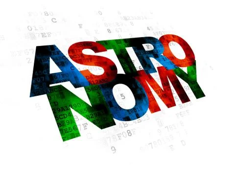 Science concept: Astronomy on Digital background Stock Illustration