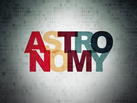 Science concept: Astronomy on Digital Data Paper background イラスト素材