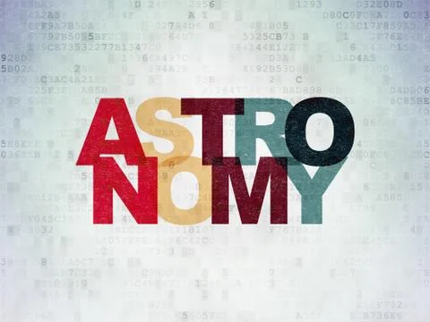 Science concept: Astronomy on Digital Data Paper background Stock Illustration