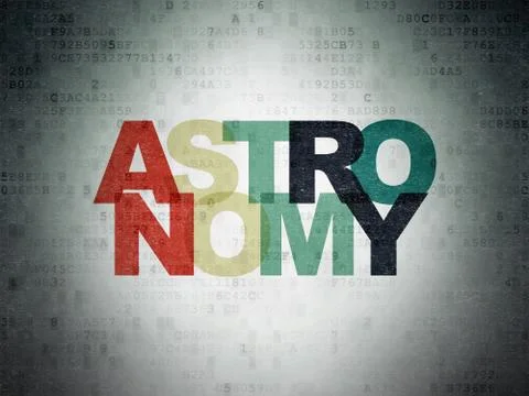 Science concept: Astronomy on Digital Data Paper background Stock Illustration