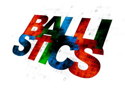 Science concept: Ballistics on Digital background Illustrazione stock