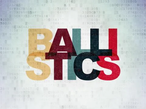 Science concept: Ballistics on Digital Data Paper background 스톡 일러스트
