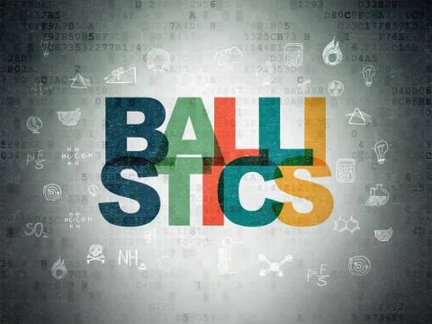 Science concept: Ballistics on Digital Data Paper background イラスト素材