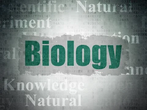 Science concept: Biology on Digital Data Paper background イラスト素材