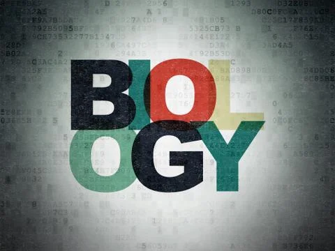 Science concept: Biology on Digital Data Paper background Stockillustratie