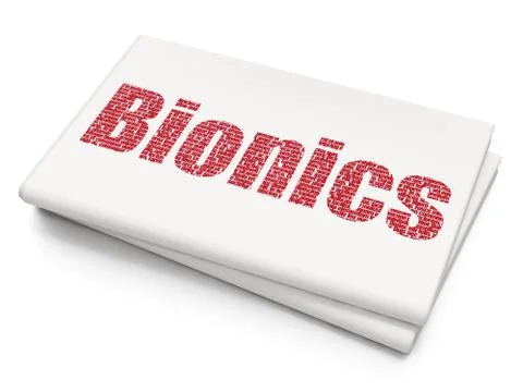 Science concept: Bionics on Blank Newspaper background Illustrazione stock
