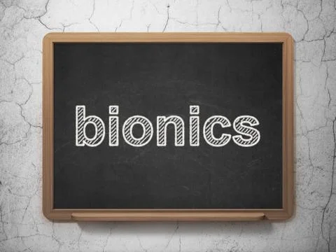 Science concept: Bionics on chalkboard background イラスト素材