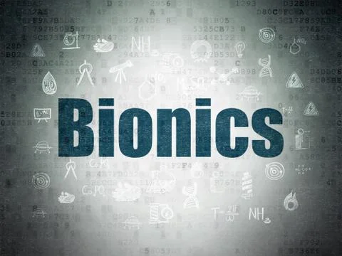 Science concept: Bionics on Digital Data Paper background イラスト素材
