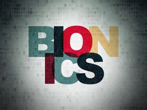 Science concept: Bionics on Digital Data Paper background イラスト素材